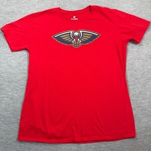 Fanatics T Shirt Mens L Red New Orleans Pelicans NBA Logo‎ Graphic Tee